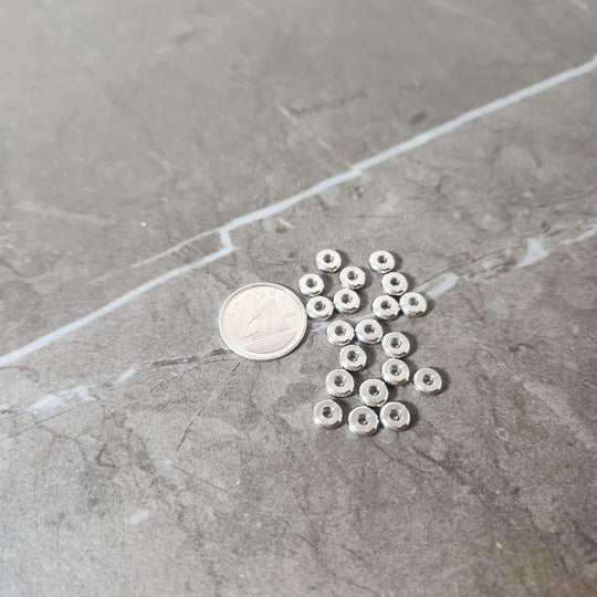 Lot d’espaceurs rondelles argent en acier inoxydable