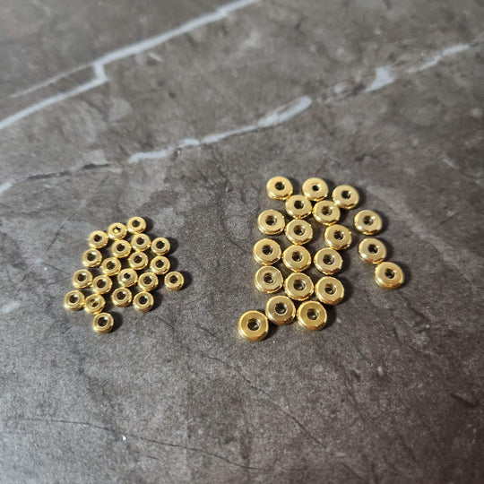 Lot d’espaceurs rondelles or en acier inoxydable