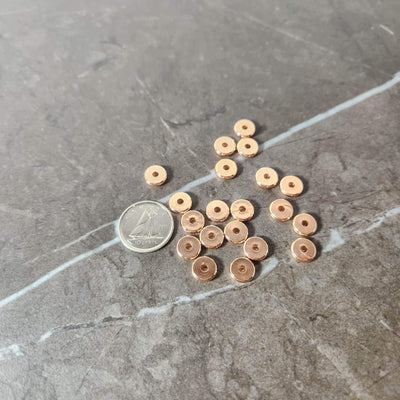 Set of rosegold stainless steel washer spacers