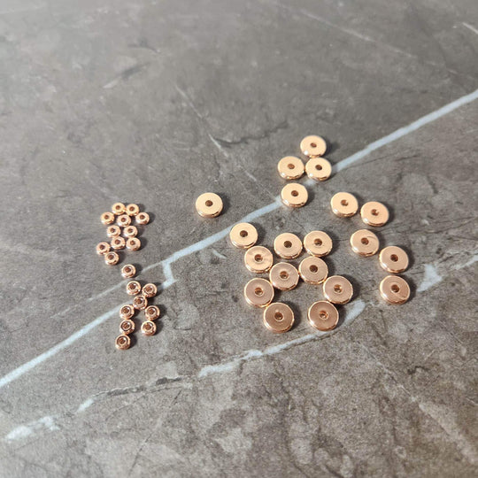 Lot d’espaceurs rondelles rosegold en acier inoxydable