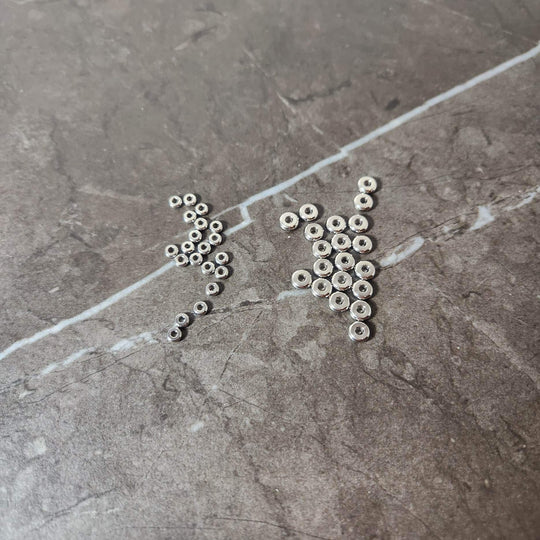 Lot d’espaceurs rondelles argent en acier inoxydable