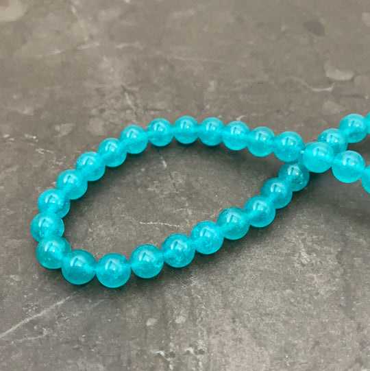 Corde de jade aqua 6 ou 8 mm