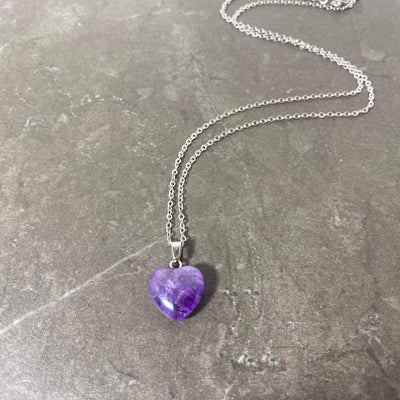 Amethyst Heart Necklace