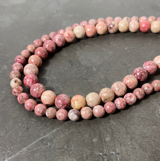 Corde de jaspe fossil rose