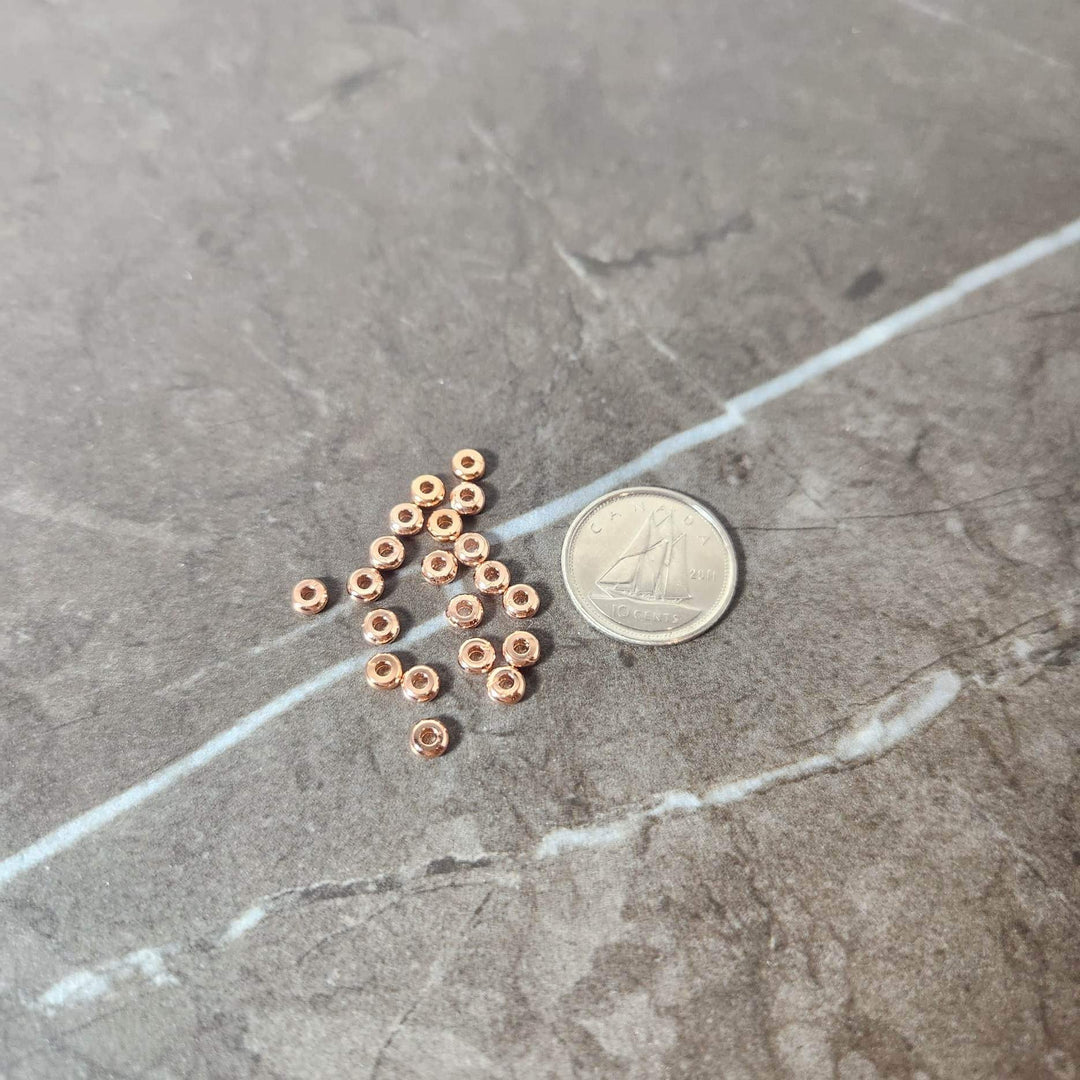Lot d’espaceurs rondelles rosegold en acier inoxydable