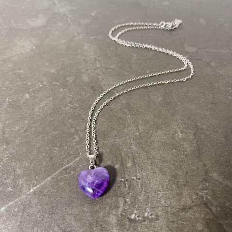 Amethyst Heart Necklace