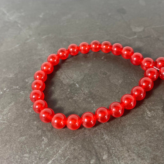 Corde de Jade rouge cerise
