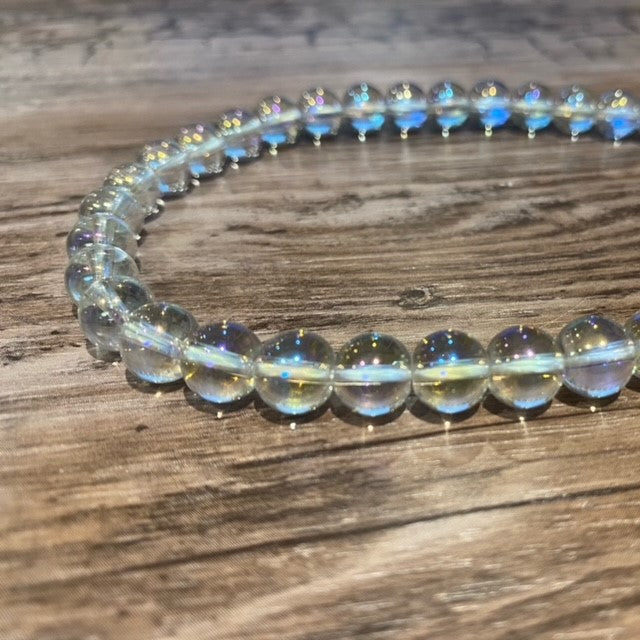 Corde de quartz aura 8 mm